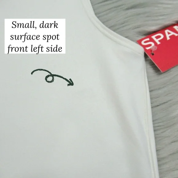 SPANX Bare Naked Crewneck Tank in Power White Women's Size Large - NWT - Picture 9 of 12